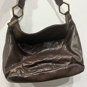 Kenneth Cole rich chocolate hobo tote